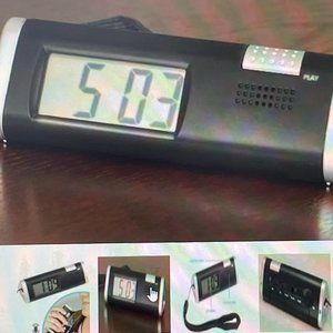 NEW in box / 3-in-1 Travel Alarm Clock with Voice Recorder
